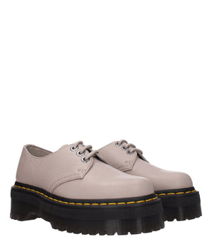 Dr. Martens Gray Leather Oxfords And Derbies