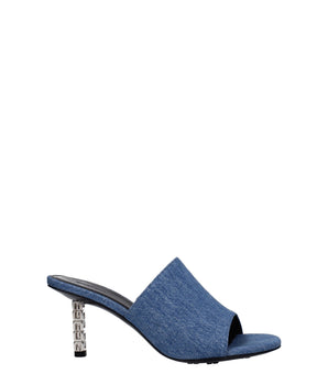 Givenchy Blue Fabric Platform Sandals