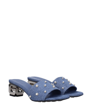 Givenchy Blue Fabric Sandals