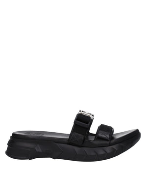 Givenchy Black Fabric Slippers