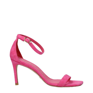 Stuart Weitzman Pink Leather Stiletto Heels Sandals