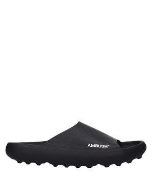 Ambush Black Cotton Slippers