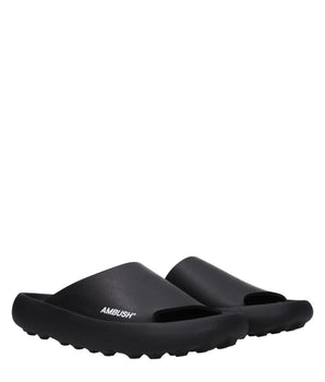 Ambush Black Cotton Slippers