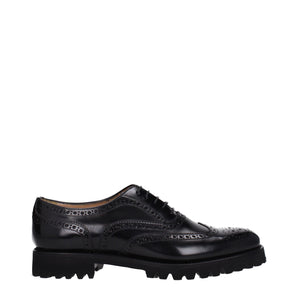 Church's Black Leather Oxfords And Derbies