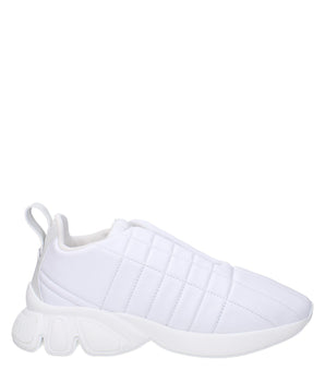 Burberry White Leather Sneakers