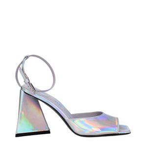 The Attico Gray Leather Platforms