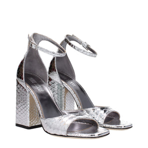 Paris Texas Gray Leather Platforms