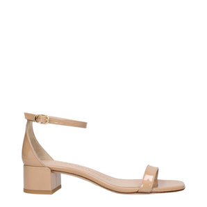 Stuart Weitzman Pink Leather Flat Sandals