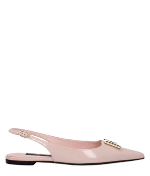 Dolce & Gabbana Pink Leather Ballet Flats