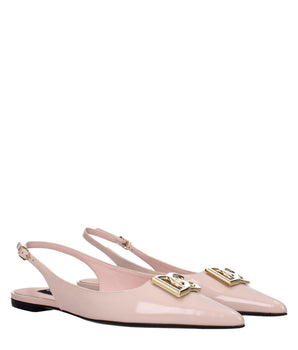 Dolce & Gabbana Pink Leather Ballet Flats