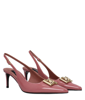 Dolce & Gabbana Pink Leather High Heel Pumps