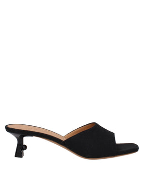 Off-White Black Linen Sandals