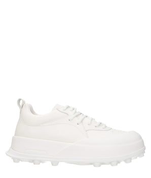 Jil Sander White Leather Sneakers
