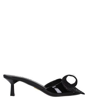 Prada Black Leather Sandals