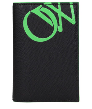 Off-White Black Leather Cardholder