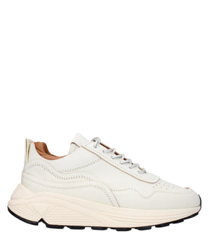 Buttero White Leather Low Top Sneakers