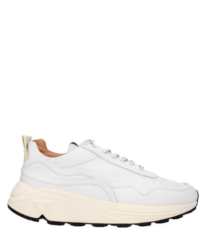Buttero White Leather Chunky Sneakers