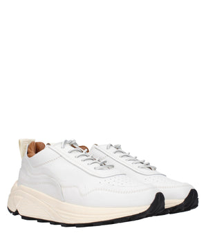 Buttero White Leather Chunky Sneakers