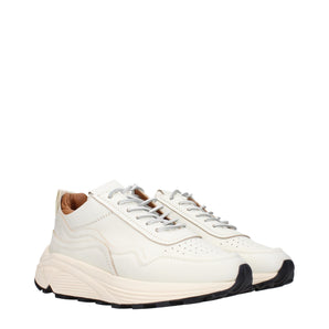 Buttero White Leather Low Tops
