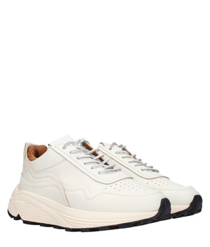 Buttero White Leather Low Top Sneakers