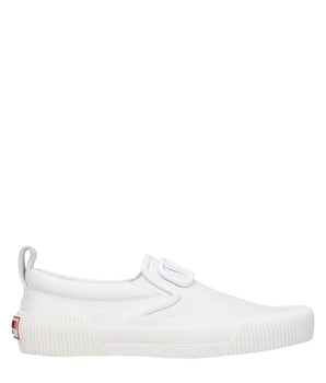 Valentino Garavani White Leather Slip-On Loafers