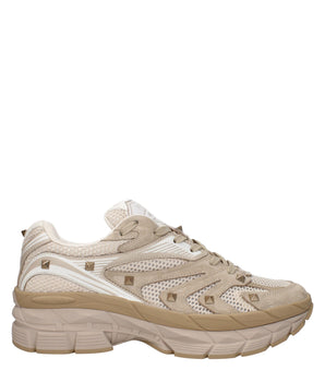 Valentino Garavani Beige Fabric Low Top Sneakers