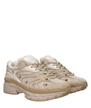 Valentino Garavani Beige Fabric Low Top Sneakers