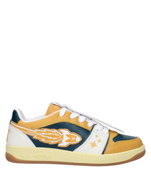 Enterprise Japan Green Leather Low Top Sneakers