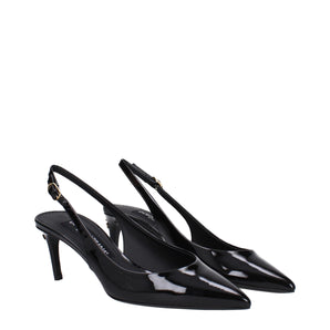 Dolce & Gabbana Black Leather High Heel Pumps