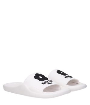 Kenzo White Cotton Slippers