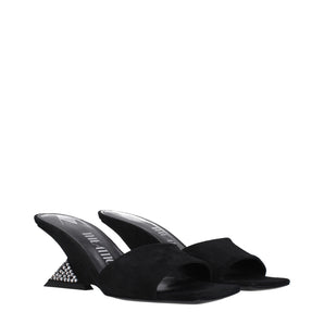 The Attico Black Leather Platforms