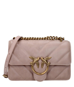 PINKO Pink Leather Crossbody Bag