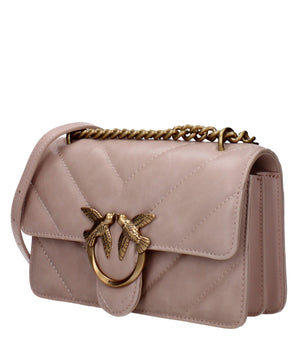 PINKO Pink Leather Crossbody Bag