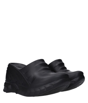 Givenchy Black Cotton Slippers