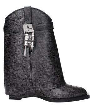 Givenchy Black Leather Ankle Boots