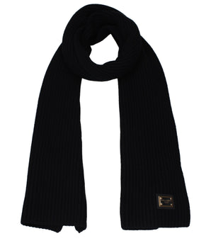 Dolce & Gabbana Black Cashmere Scarf