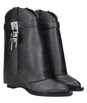Givenchy Black Leather Ankle Boots