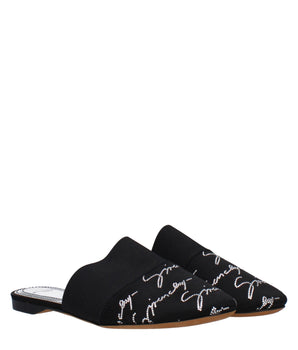 Givenchy Black Satin Slippers