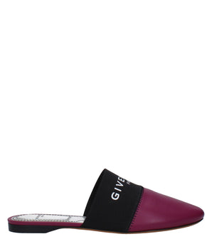 Givenchy Purple Leather Slippers