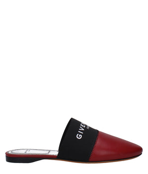 Givenchy Red Leather Slippers