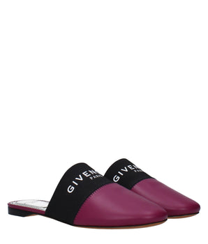 Givenchy Purple Leather Slippers