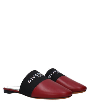 Givenchy Red Leather Slippers