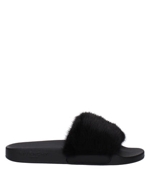 Givenchy Black Cotton Slippers