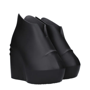 Givenchy Black Cotton Wedges Sandals