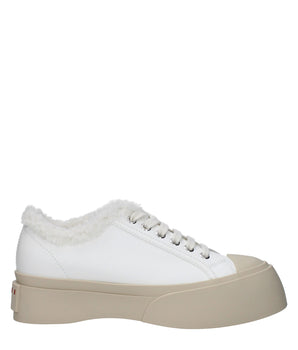 Marni White Leather Low Top Sneakers
