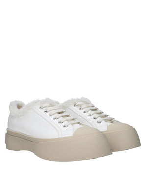 Marni White Leather Low Top Sneakers