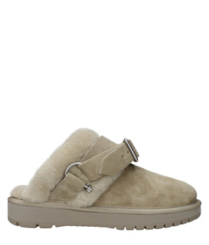 Burberry Green Leather Slippers