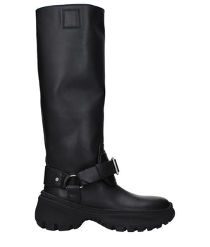 Burberry Black Leather Boots