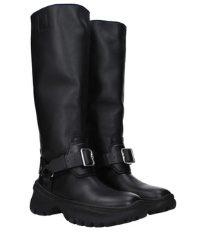Burberry Black Leather Boots