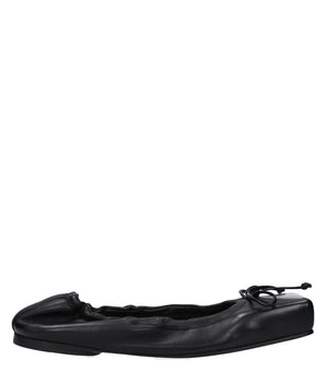 Jacquemus Black Leather Ballet Flats